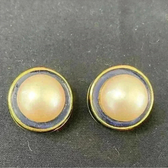 Kenneth Jay Lane KJL Vintage 60-70s Quality Costume Jewelry Earrings - Picture 1 of 3